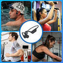 Bone Conduction Headphones Bluetooth 5.3 Open Ear Headphones Wireless Running Headphones IPX8 Waterproof Underwater Swimming Headphones with Mic Built-in 32G MP3 for Workout(Black)