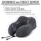 Epzia Travel Pillow 100% Pure Memory Foam Neck Pillow, Comfortable & Breathable Cover, Machine Washable, Airplane Travel Kit with 3D Contoured Eye Masks, Earplugs, and Luxury Bag, Standard (Black)