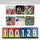 Cosmos Portable Table Top Flip Scoreboard Score Keeper Score Flipper for Basketball Football Soccer Baseball Hockey Multi-Sports Competition, 6 Number Cardboards