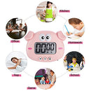 2 Pieces Kitchen Timer Magnetic Animal Digital Countdown Timer Kid Timers LCD Display Cute Cartoon Timer for Kitchen Cooking Bake Accessories Sport Game Classroom