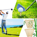 Mudder 2000 Pcs Bamboo Golf Tees Bulk Professional Golf Tees Tall Less Friction Golf Tees for Club Men Women Kids Accessories(Natural Wood Color, 2-3/4 Inch)