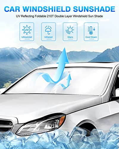 KUST Windshield Sun Shade for Mercedes-Benz E-Class 2010–2016 Window Shade Sun Visor Cover Foldable Blocks UV Rays Keep Your Car Cooler