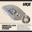 Ukje Cover Compatible with Stokke Tripp Trapp Newborn Set, 1 Piece, Perfect Fit Cover for Newborn Set Stokke, Luxurious Breathable and Soft Cotton, Leopard