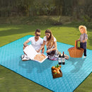 PinRui Extra Large Picnic & Beach Blanket Handy Mat Plus Thick Dual Layers Sandproof Waterproof Padding Portable for The Family, Friends, Kids,Blue 200x145cm