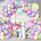 DIY Unicorn Balloon Garland Kit, Party Supplies,16 feet, with Unicorn, Stars, Metal, Pearl Balloons, Confetti. Unicorn Party Supplies and Decorations for Girls Birthday