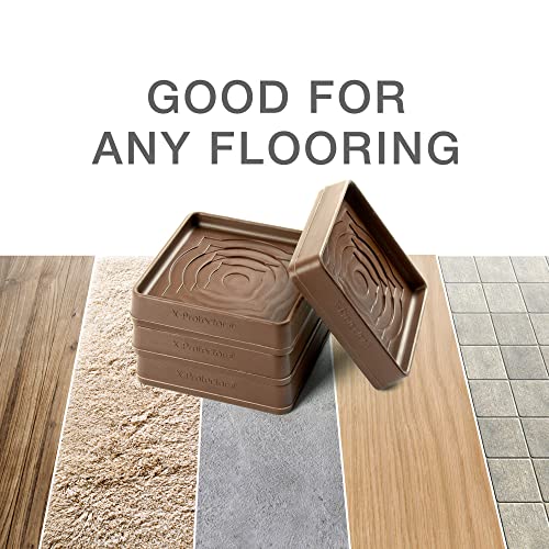 Furniture Cups X-PROTECTOR – Caster Cups 4 PCS – Premium Furniture Coasters – Ideal Bed Stoppers – Non Skid Furniture Pads with a Perfect Design – 50 mm Rubber Furniture Pads - Protect Any Flooring!