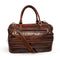 Leather Duffle Adventure Bag Weekender Travel Luggage with Shoe Compartment