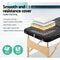 Zenses Massage Table 75cm Portable 3 Fold Wooden Beauty Bed Black
