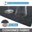 Drymate Premium Luxury Shelf & Drawer Liner, Thick Cushioned Fabric, Non-Adhesive, Absorbent, Waterproof, Slip-Resistant, Liners for Kitchen Cabinets, Cupboards (USA Made)(12”x59”)(2-Pack)(Charcoal)
