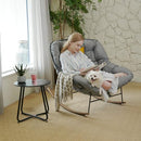 Grand patio Indoor & Outdoor, Royal Rocking Chair, Padded Cushion Rocker Recliner Chair Outdoor for Front Porch, Garden, Patio, Backyard, Grey