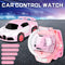 Zoomarlous Remote Control Car Watch Toys, 2.4 GHz Wrist RC Racing Car Watch, Mini RC Car Watch for Boys, Interactive Car Game Toys, Birthday Gifts for Boys and Girls (Pink)