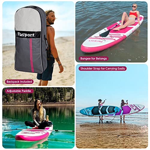 Premium Inflatable Stand Up Paddle Board (6 inches Thick) with Durable SUP Accessories & Carry Bag | Wide Stance, Surf Control, Non-Slip Deck, Leash, Paddle and Pump , Standing Boat for Youth & Adult