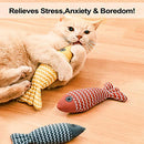 3 Pack Catnip Toy, Fish Cat Toy, Cat Chew Toy Bite Resistant Catnip Toys for Cats, Catnip Cat Toys, Cat Teething Chew Toy