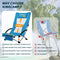 KingCamp Beach Chair High Back Lightweight Folding Backpack Chair with Cup Holder Pocket Pillow Bag for Outdoor Camping Sand Concert Lawn Festival Sports, Blue