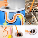 7 Pack Drain Augers, SENHAI 20 inch Hair Drain Clog Remover Drain Relief Auger Cleaning Tool (2 Stainless Steel and 5 Plastic)