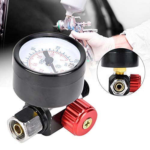 Air Compressor Regulator, Professional Air Pressure Regulator Aluminium Alloy Durable for Spray Gun for Pneumatic Tool