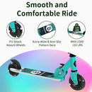 BELEEV Scooters for Kids Ages 3-12 with Light-Up Wheels & Stem & Deck, 2 Wheel Folding Scooter for Girls Boys, 3 Adjustable Height, Non-Slip Pattern Deck, Lightweight Kick Scooter for Children