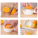 Laiaouay Manual Lemon Squeezer, Orange Juice Squeezer, Orange Manual Hand Juicer Lid Rotation Press Anti- Reamer