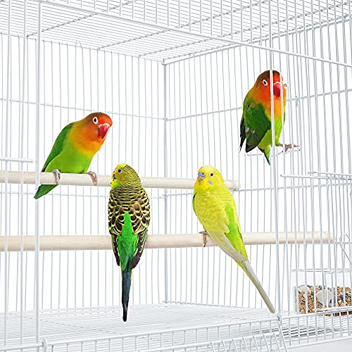 Yaheetech 30-inch Stackable Flight Bird Cages for Parakeets Cockatiels Conures Finches Budgies Lovebirds Canaries Small Birds Parrots Birdcage, White