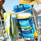 Homevative Folding Backpack Beach Chair with 5 Positions, Towel bar, Cooler Pouch, Storage Pouch, Cup Holder and Phone Holder