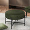 LEVEDE Round Foot Stool, Velvet Ottoman with Solid Metal Legs, Vanity Chair Stool Anti-Slip, Foot Rest, Home Office Furniture for Living Room, Bedroom, Makeup Room, Balcon (Green)