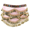 CLISPEED 1 Pc Skirts for Women wrap Skirt Latin Dance Hip Scarf Clothes Women Belly Dancing Belt Hip Skirt Tassel Scarf Sequin wrap Kamal Women's Sequins Pink