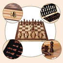 Chess Board, Magnetic Chess Sets Wooden Travel Chess Set for Adults and Kids, Folding Chess Board Set with Crafted Chess Pieces Includes Extra Queens