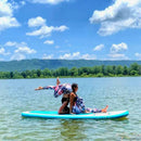 Inflatable SUP Stand Up Paddle Board, Inflatable SUP Board, iSUP Package with All Accessories (All Round Primary-Turquoise Green-10' x 32'' x 6'')