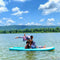 Inflatable SUP Stand Up Paddle Board, Inflatable SUP Board, iSUP Package with All Accessories (All Round Primary-Turquoise Green-10' x 32'' x 6'')