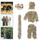 Kids Ghillie Suit Breathable Lightweight Camo Ghillie Suit for Woodland Hunting Outfit, Brown 140~160CM