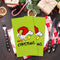 Whaline Christmas Guest Napkins Green 3 Ply Disposable Napkins Merry Christmas Bathroom Napkins Xmas Guest Hand Towel Napkins for Party Supplies, 80Pcs