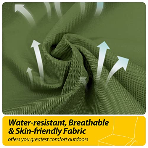 AAAAAcessories Outdoor Deep Seat Cushions for Patio Furniture, Water-Resistant Replacement Patio Chair Cushions Set of 4, 24 x 24 x 5 inch, Dark Moss Green