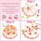 REMOKING Pretend Play Food for Kids,DIY 82PCS Decorating&Cutting Birthday Party Cake, Tea Set,Candle,Fruits,Biscuits,Desserts,Educational Kitchen Toy with Lights&Sounds for Children,Girls&Boys,Aged 3+