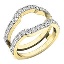 1.00 Carat (ctw) Round Diamond Ladies Wedding Band Enhancer Guard Ring 1 CT, 10K Yellow Gold, Size 9.5