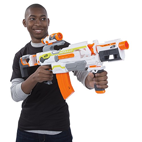 NERF Modulus - ECS 10 Motorised Blaster Inc 10 Elite Darts & Accessories - Kids Toys & Outdoor Play - Ages 8+