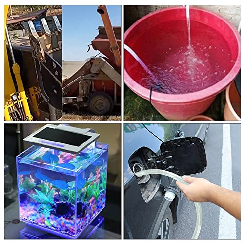 Stainless Steel Transfer Pump 12 V 51 mm Water Pump Submersible Pump for Car Diesel Oil Fuel Transfer Pump with Cigarette Lighter Removable Filter 3 m Cable + PVC Transparent Hose
