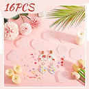 Zeyune Polymer Clay Earring Molds Flower Polymer Clay Molds Clay Cutters for Polymer Clay Jewelry Rose Mold Letter Daisy Leaf Heart Butterfly for Polymer Clay Earrings Jewelry Making