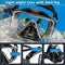 Zeeporte Dive Snorkeling Gear for Adults Kids - Mask Fins Snorkel Set with Panoramic View Snorkel Mask Anti-Fog Anti-Leak, Dry Top Snorkel, Dive Flippers and Gear Bag, Snorkeling Diving Safety Gear