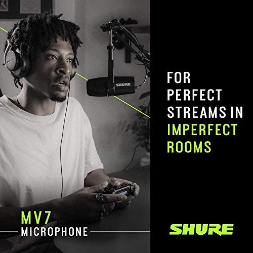 Shure MV7 USB/XLR Podcast Microphone (Black)