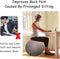 Exercise Ball Chair with Fabric Cover(25IN/65CM), Pilates Yoga Ball Chair for Home Office Desk, Pregnancy Ball & Balance Ball Seat, Improve Posture, Birthing Ball for Pregnancy Gray