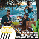 4 Pcs Bug Zapper Electric Fly Swatter Battery Powered Fly Mosquito Zapper Indoor Outdoor Handheld Fly Killer Tennis Mosquito Bat Racket for Camping Insect Fruit Fly Control (Batteries Not Included)