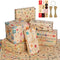 Simpeak 6PCS Gift Wrapping Kraft Paper for Birthday Present, 100 * 70cm Thick Kids Wrapping Paper for Xmas with 20M Rope& Double-sided Adhesive Tape& Sticker