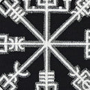Vegvisir Patch Viking Runes Sticker to Iron on for All Fabrics and Leather | Compass Patch sew-on Picture Celtic Runes Fabric Applique for Jackets, Backpacks and Coats | 3.15x3.15 in