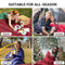 KingCamp Black Packable Lightweight Travel Down Alternative Warm Camping Blanket, Compact Outdoor Waterproof Insulated Blanket for Airplane, Hiking, Backpacking, Stadium, Park