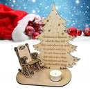 Christmas Remembrance Candle Ornament,Rocking Chair Christmas Angel Poem Desktop Wooden Christmas Memorial Ornament,Wooden Candlestick Decoration Christmas Tree Candle Holder For Home Party (Tree Chair)