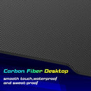 Ufurniture Black Gaming Desk with Cup Holder Headphone Holder 120 * 60 * 73cm, Workstation Computer Desk Carbon Fibre Surface