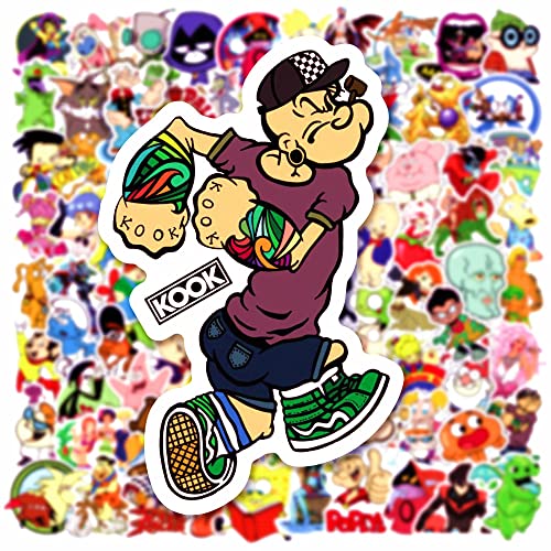 100 Pcs Cute Waterprof Vinyl Anime Stickers Sticker Packs for Kindle Water Bottle Laptop Hard Hat Skateboard Kids Teens Girls Boys Adults