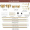 Warm Gold Double Curtain Rods for Windows 72-144", Double Drapery Rods with End Cap Finials, Adjustable 1-Inch Front and 5/8 Inch Back Double Rod Curtain Rods, Telescoping Double Window Rods Warm Gold