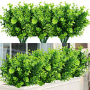 (Artificial Boxwood) - TEMCHY Artificial Plants Faux Boxwood Shrubs 6 Pack, Lifelike Fake Greenery Foliage with 42 Stems for Garden, Patio Yard, Wedding, Office and Farmhouse Indoor Outdoor Decor