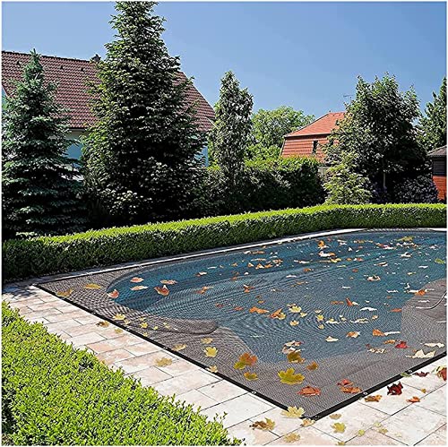 2022 Upgraded Swimming Pool Leaf Net Cover Protective Rectangular Fine Mesh with 3m-10m Rope Versatile,Lightweight and Durable In-ground Pool Leaf Blanket Cover|Keeps Leaves(Size:4x6m)